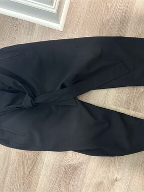 Halogen Black Tapered Dress Pants with Waist Tie